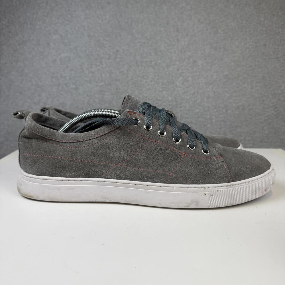Robert Graham Men's Size 11.5 Grey Suede Low Top Suede Fashion Sneakers